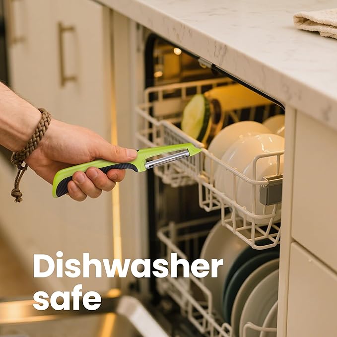 Vegetable Peeler, Swivel Peelers for Kitchen with Non-Slip Grip Handle,Green