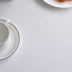 maxmill Jacquard Round Table Cloth Swirl Pattern Waterproof Antiwrinkle Heavy Weight Soft Tablecloths for Circular Table Cover and Kitchen Dinning Tabletop Decoration Round 70 Inch White