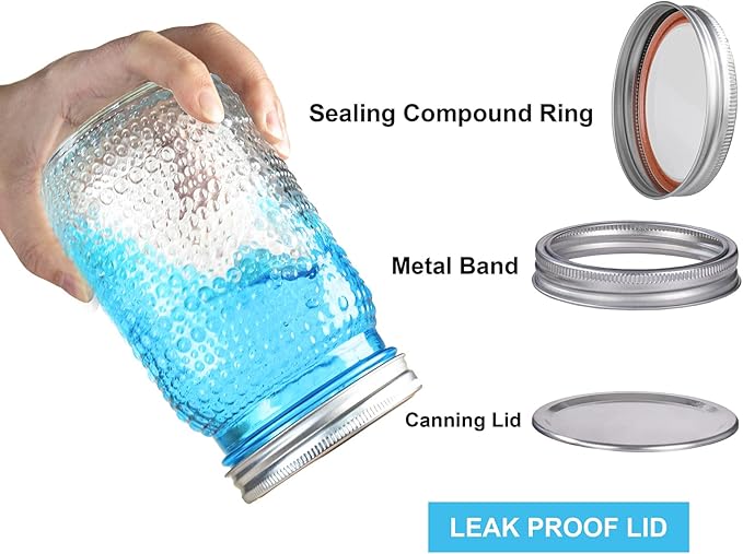 LUODA MirthMood 32 OZ Wide Mouth Mason Jars, 4 PACK Glass Mason Jars with airtight Lids, Quart mason jars wide mouth for Preserving, Meal Prep, Overnight Oats, Sauces,Honey, Jam, Yogurt or Jar Decor