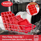 Walfos Silicone Muffin Top Pans for Baking 4inch Jumbo Size, Perfect Results Premium Non-Stick Bakeware Egg Baking Pan, Great for Eggs, Hamburger Bun, Muffin Top and More, Food Grade & BPA Free, 1pc