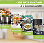 Vegetable Steamer Basket, Stainless Steel Folding Steamer Basket for Cooking, Vegetables, Fish, Pasta, Eggs, Fit Various Size Pot (5.5 inches to 9.2 inches)