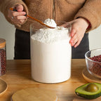 Food Storage Jars,2pack-105 Ounces3100ML -Stackable Glass Storage Containers Clear Glass Food Canister with Bamboo Lid Airtight For Serving Tea, Coffee, Flour, Sugar, Candy, Cookie, Spice and More