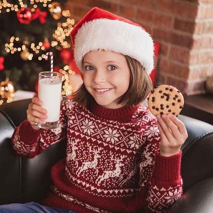 Chengu 100 Pcs Christmas Drink Stirrers Xmas Stir Sticks Bulk Holiday Coffee Stirrers Plastic Swizzle Stick Hot Cocoa Bar Supplies Chocolate Decoration Reusable Cocktail Mixer(Candy Cane)