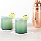 Restaurantware-Vetri 10 Ounce Old Fashioned Glasses, 24 Dishwashable Whiskey Glasses - No-Lead, Durable, Blue Glass Tumblers For Scotch, For Drinking Liquor, Cocktail, Bourbon, Cognac, And More