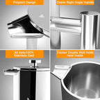 French Press Coffee Maker, Double Insulated 304 Stainless Steel Coffee Tea Maker 4 Level Filtration System, No Coffee Grounds, Rust-Free, Dishwasher Safe, 1000ml