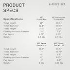 Made In Cookware - 6 Pc Stainless Steel Cookware Set - 5 ply Clad - Includes Frying Pans, Saucepan, and Stock Pot - Professional Grade - Crafted in Italy - Induction Compatible