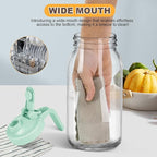 Mason Jar Pitcher, 32 OZ Breast Milk Pitcher Double Leak Proof with Pour Spout Handle, Wide Mouth Iced Tea Pitcher for Fridge, Creamer Container for Coffee, Sun Tea juice (Green,2 Pack)