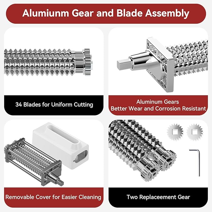 Meat Tenderizer Attachment for Kitchenaid Stand Mixers, 3 Adjustable Thickness Meat Tenderizer Machine, Steak Cuber Processor Accessories for Effortless Meat Preparation, Dishwasher Safe