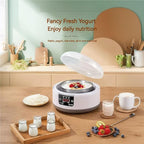 Yogurt Maker Machine, Probiotic Yogurt Maker With Temperature Control, 1.2L Automatic Digital Yogurt Maker With Lcd Display (With 5 Cups)