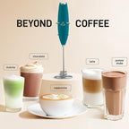 Zulay Kitchen Tornado Whisk Milk Frother with 4 AA Duracell Batteries - Triple Whisk for More Power - Handheld Coffee Frother with Stand - Drink Mixer for Lattes, Matcha & Protein Shakes