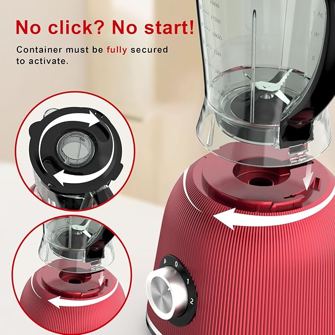 Professional Blender | 8-Cup Big Capacity | Powerful 25,000RPM Motor | Smoothies, Shakes, and Frozen Drinks Blender | BPA-Free & Dishwasher-Safe | Red