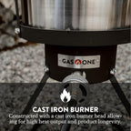 GasOne 30QT Turkey Fryer Set and Seafood Boil with Propane Gas Burner, Perforated Basket – Perfect Outdoor Cooker for Crawfish, Crab, Shrimp, Lobster, and Frying – Complete Outdoor Cooking Kit