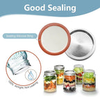 52 Pcs 86 MM/3.4 In Canning Lids Wide Mouth, Split-Type Metal Canning Jar Lids for Ball Kerr to Preserve Food with Leakproof, Food Grade Material,100% Fit & Airtight for Wide Mouth Meson Jar Lids