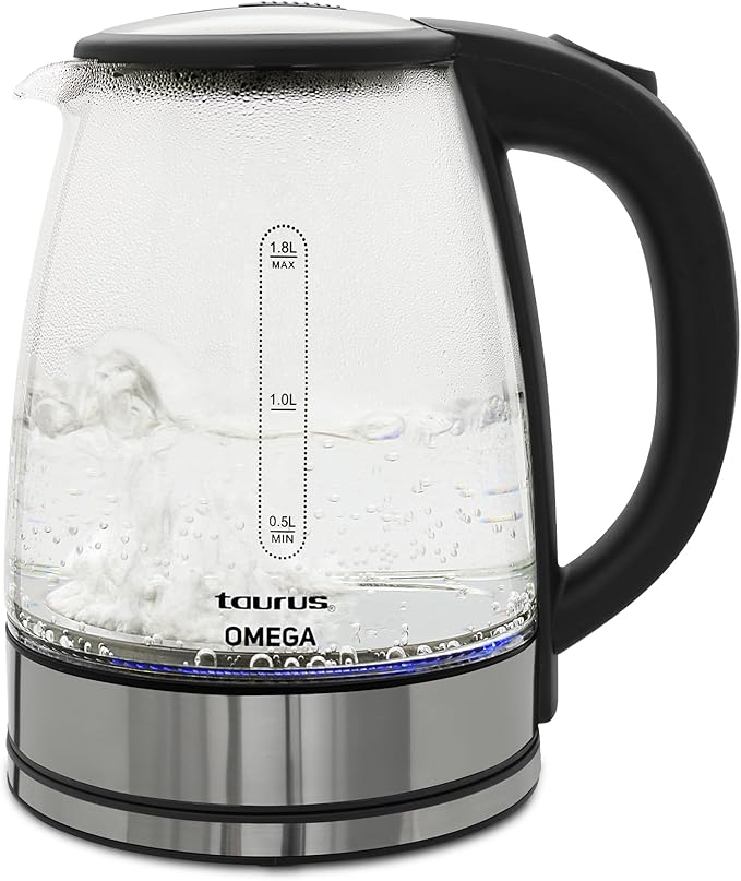 Taurus Cordless Electric Kettle – 1.7L Stainless Steel Hot Water Boiler | Fast Boil, 360° Swivel Base, Auto Shut-Off, BPA-Free – Modern & Portable Design for Tea, Coffee, Instant Meals