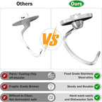 Food-Grade Stainless Steel Dough Hook for Kitchenaid Stand Mixer, Fits 4.5-5Qt Tilt-Head Stand Mixer attachments for kitchenaid mixer, Dough Hook for Kitchenaid Mixer Attachments, Dishwasher Safe