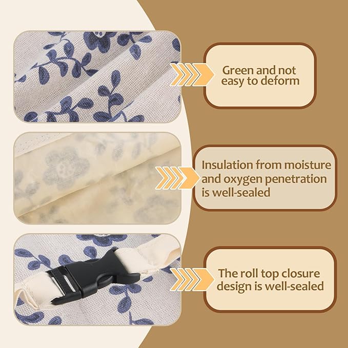 2 Pack Reusable Beeswax Bread Bag,Large Linen Sourdough Bread Bags,Freshness Can be Refrigerated Storage Sourdough Bags