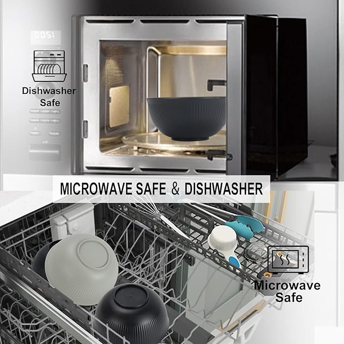 PYRMONT Wheat Straw Bowls - 26 OZ Reusable, Unbreakable Soup & Cereal Bowls, Set of 8, Dishwasher & Microwave Safe, BPA-Free