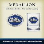 Heritage Pewter Mississippi Double Old Fashion Ole Miss | Double Rocks Glass 14 OZ for Liquor | Expertly Crafted Pewter Glass