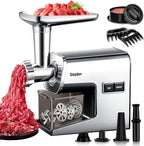 Electric Meat Grinder,3000 Max Stainless Steel Meat Mincer with 2 Blades,3 Grinding Plates,Food Pusher,Meat Claw,Sausage Stuffer Tubes & Kubbe Kit for Home & Kitchen Using