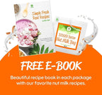 Ellie's Best Pro Quality Nut Milk Bag - Big 12"X12" Commercial Grade - Reusable Almond Milk Bag & All Purpose Strainer – Fine Mesh Nylon Cheesecloth & Cold Brew Coffee Filter - Free Recipes & Videos