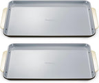Caraway Non-Stick Ceramic Large Baking Sheet Duo - Naturally Slick Ceramic Coating - Non-Toxic, PTFE & PFOA Free - Perfect for Baking, Roasting, and More - Large (18" x 13") - Black