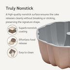 INARA 10 Cup Fluted Tube Cake Pan Nonstick, PFOA Free Fluted Cake Pan for Baking, Pound Cake Mold for Oven, Cake Molds And Cake Pans, Tube Mold, Pound Tin