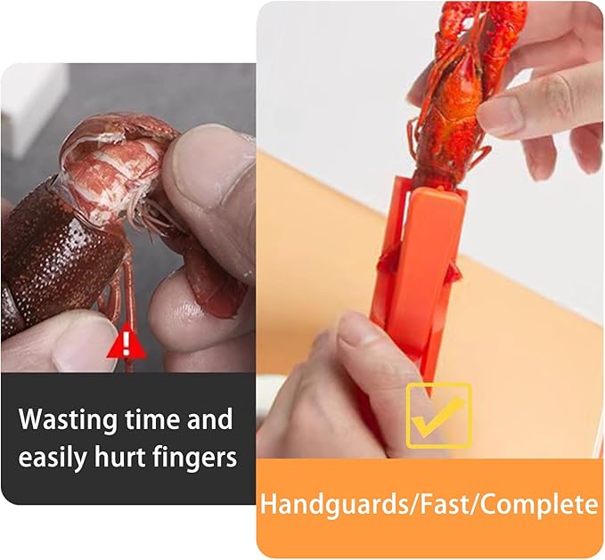 Crawfish Peeler Tool, Crayfish and Shrimp Shelling Device, Convenient and Smart Crayfish Sheller for Families and Restaurants (Red, 3 Pcs)