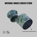 Green Onyx Butter Keeper, Round Marble Butter Dish, 4 inches, 3.5 inch Diameter (Jungle Green, 4 Inch)