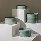 Stone Lain Bao 4-Piece Pasta Bowl Set Stoneware, Green
