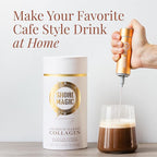 Shore Magic Premium Stainless Steel Handheld Milk Frother – Battery Operated Mini Blender/Whisk – Creates Rich, Creamy Froth for Lattes, Cappuccinos & Cold Drinks