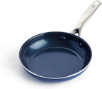 Blue Diamond 8 Inch Nonstick Frying Pan, PFAS Free Ceramic Egg and Omelette Pan, Diamond Infused Nonstick Skillet, Dishwasher & Oven Safe, Durable, Non Toxic, Metal Utensil Safe, Blue