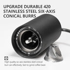 TIMEMORE Manual Coffee Grinder CNC Stainless Steel Conical Burr Coffee Grinder with Capacity 20g Chestnut C3 Internal Adjustable Setting for Pour Over French Press Coffee for Hand Grinder Black