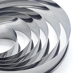 Doczen 6 Pcs Round Cookie Cutter Set (2, 3, 3.5, 4, 5, 6 Inch) - Round Cookie Cutter 4, 5, 6 Inch, Stainless Steel