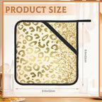 Yellow Leopard Pot Holder Set of 2,Sparkling Glitter Kitchen Heat Resistant Potholder for Women Men BBQ Cooking Baking