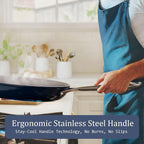 Dutch Oven Pot with Lid 4.5QT Stock Pot 9.5 Inch Nonstick Ceramic Coated Soup Pot Non-Toxic PFAS-Free, Quick & Even Heat Distribution for Braising, Baking Bread & Stewing, Compatible for All Cooktops(Induction/Gas/Electric) Oven Safe to 500°F, Fusion Red