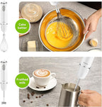 Immersion Blender Handheld 5 in 1 Hand Blender, 1000W Hand Mixer Stick, BPA-Free 12 Speed Handheld Blender with Mixing Beaker, Chopper, Whisk and Milk Frother for Soup, Sauce, Baby Food (White)