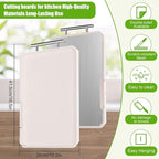 Titanium Cutting Board,Double-Sided Large Cutting Board for Kitchen, Food Grade chopping board for Meat,Pure Titanium and Wheat Straw PP,Non Toxic,Dishwasher Safe,16.5 * 10.2Inch