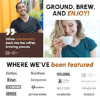 JavaPresse Manual Stainless Steel Coffee Grinder - 18 Adjustable Settings, Portable Conical Burr Grinder for Camping, Travel, Espresso - With Hand Crank