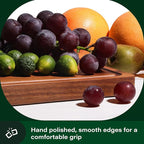 Extra Large Cutting Board, Wood Cutting Boards for Kitchen, Thick Chopping Board with Deep Juice Groove and Handles, Wooden Charcuterie Board for Meat, Turkey, fruit and cheese. (20x15x1 inch)