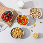 Wheat Straw Bowls Dessert Bowl 10 OZ - 5 Inch | Unbreakable Small Bowl Set, Microwave and Dishwasher Safe Mini Bowls for Appetizer, Dessert 4 PCS (White)