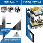 Over The Sink Dish Drying Rack,Expandable 2-Tier Stainless Steel Over The Sink Dish Rack with Utensil Holder Dish Drainers for Kitchen Counter