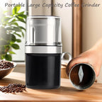 Voltix Electric Multi-Use Cup Grinder, Large Capacity Stainless Steel, Portable Electric Coffee Grinder & Spice Grinder for Home Kitchen, One Touch Coffee Mill for Beans, Spices (Straight Blade)
