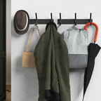 VAEHOLD 2PACK Coat Hooks Wall Hook for Hanging Clothes Robes Towels Hats Heavy Duty Coat Hanger Coat Rack Wall Mount with 3 Hooks - Black