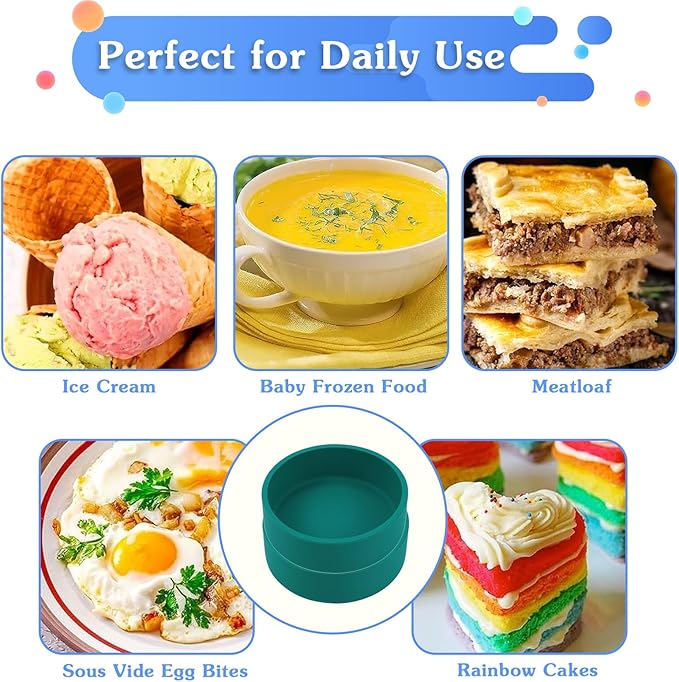 Silicone Air Fryer Egg Pan, Individual Egg Bite Maker Reusable Egg Molds, Microwave Egg Cooker, BPA Free Air Fryer Accessories, Dishwasher Safe, Multi Color, 3Pcs