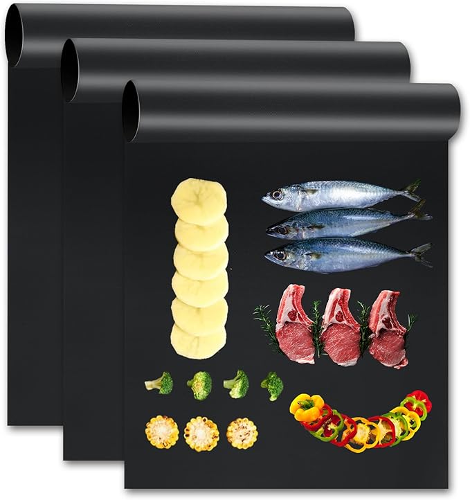 Oven Liners for Bottom of Oven/Electric Oven/Gas Oven/Toaster Oven,Nonstick Oven Mat for Bottom of Oven Heavy Duty Resuable Oven Protector BPA&PFOA Free Baking Cooking Supplies,3 Pack,16x20 IN