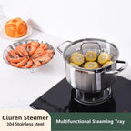 Steamer Basket for Cooking 304 Stainless Steel Entirely Thickened,Collapsible Steamer Insert for Pots, Fits Instant Pot/Skillets (6'' To 10'')