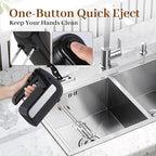 5-Speed Electric Hand Mixer, 800W Handheld Mixer with Turbo for Baking & Cooking, Kitchen Food Mixer with Storage Case & 6 Stainless Steel Attachments (2 Beaters, 2 Dough Hooks, 2 Whisks)-Black