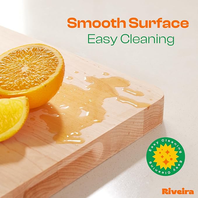 Riveira Maple Wood Cutting Board – Gourmet Maple Grandeur: 18 x 12 Wooden Cutting Board – Natural Wooden Cutting Boards For Kitchen Decorative – Innovative Juice Grooves Maple Wooden Chopping Board