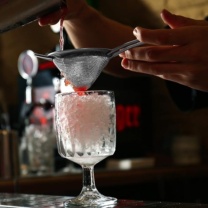 Patelai 3 Pieces Tea Strainers Cocktail Strainer Stainless Steel Fine Mesh Strainer Colander Conical Food Loose Tea Filter Practical Bar Colander Tool