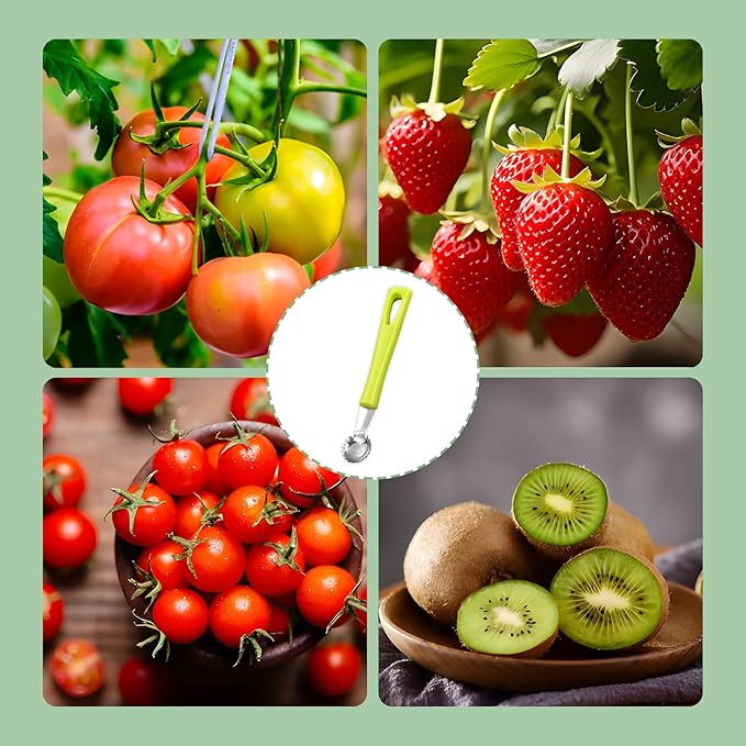 Tomato Corer Tool,Strawberry Huller Stem Remover,Easy Fruit Stem Remover for Tomatoes, Strawberries,Vegetable and Fruit Kitchen Gadget